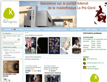 Tablet Screenshot of mediatheque-kervignac.com